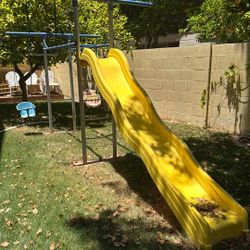 Free swing, jungle gym,  slide