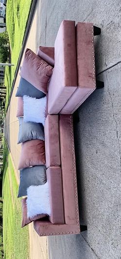 BLACK FRIDAY SALES Pink Sectional Cindy & couch & ASK PRİCE