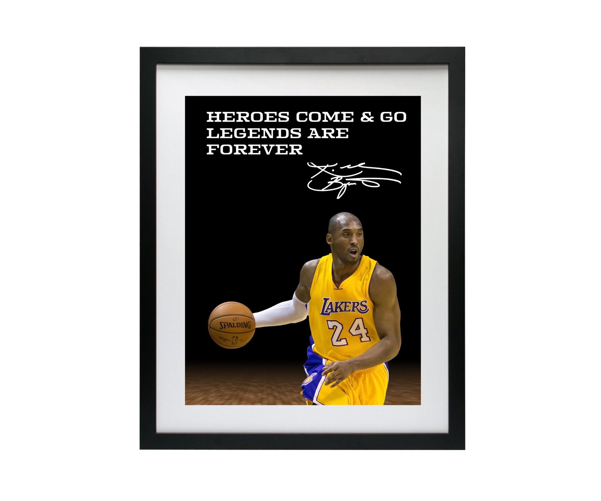 Kobe Bryant basketball framed la lakers art