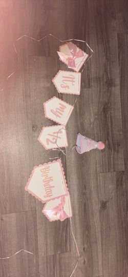 Baby 1/2 birthday hat and banner