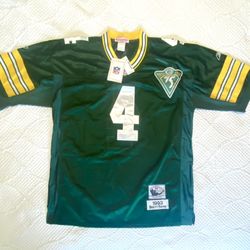 NFL Green Bay Packers Favre 4 Mitchell & Ness 1993 Jersey Green 75th Anniversary