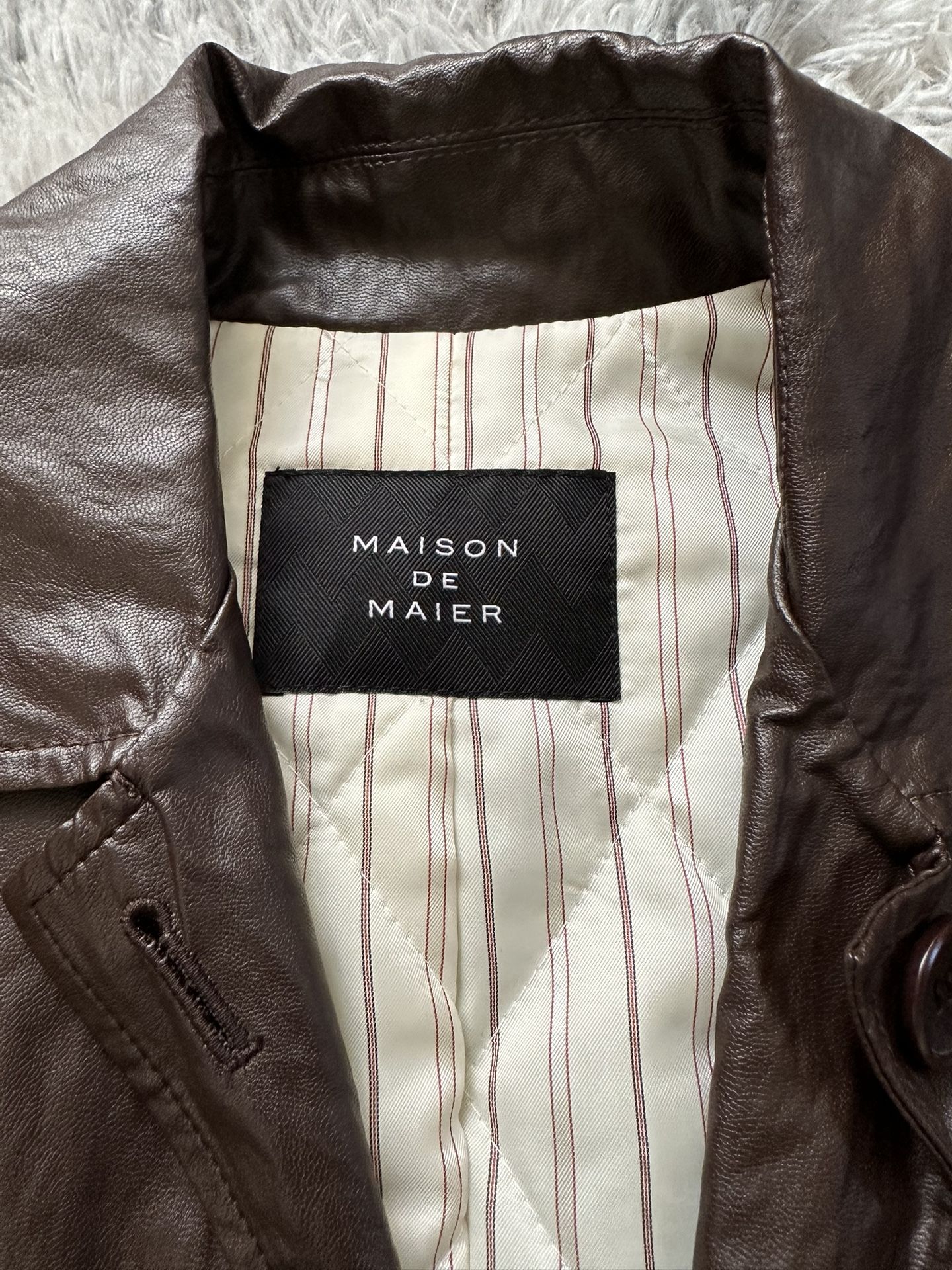 Brown Leather Long Coat