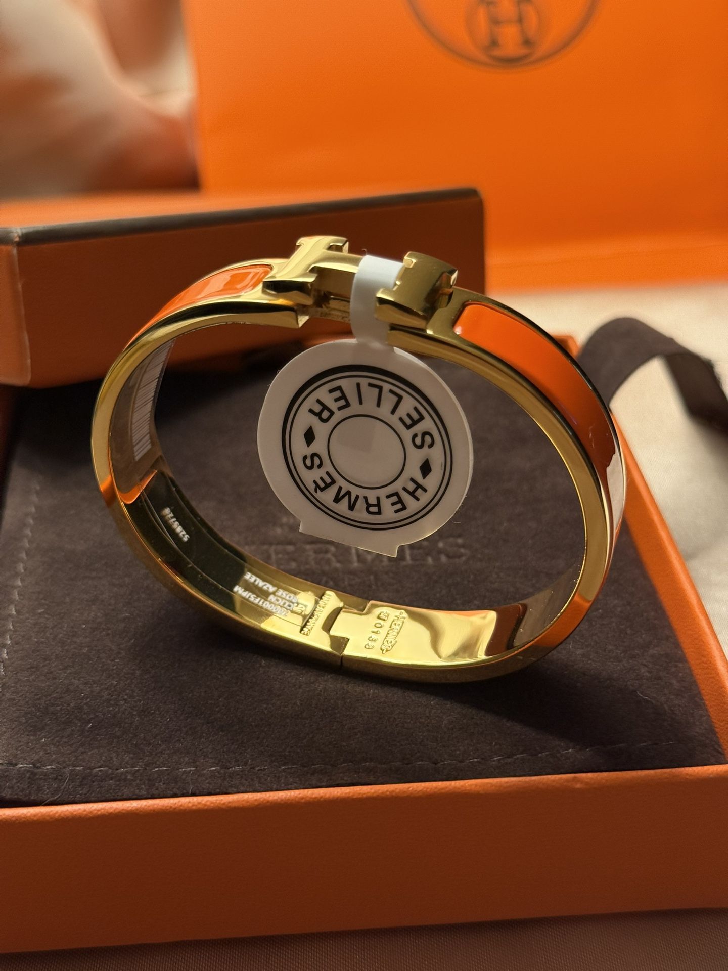 Hermes Clic H Bracelet (orange)