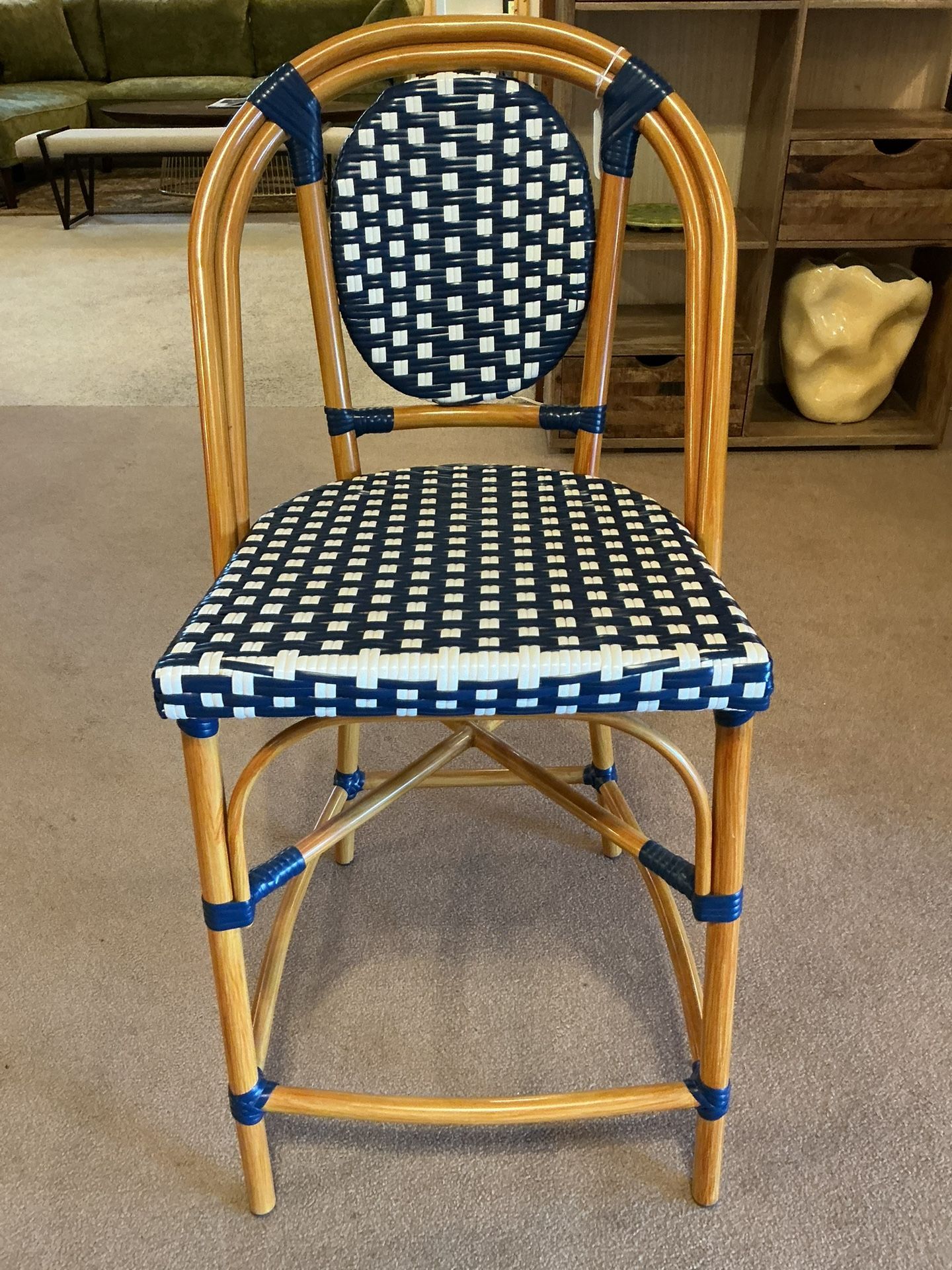 Bar Stool Blue/White