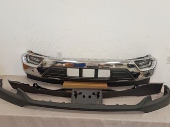 2021-2023 Ford F-150 Front Bumper (Chrome) Kit Assembly, Also available in paintable black steel