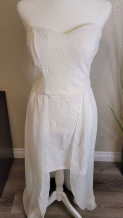 Strapless Embroidered Dress Size Large