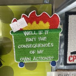 Funny Dumpster Fire Sew On Patch