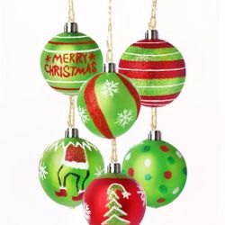 Set  Of 6 Christmas Bulbs