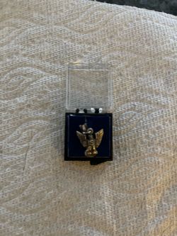 Eagle Boy Scout Sterling Silver Charm Pendant in box