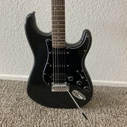 Fender Squire Stratocaster Limited Edition Charcoal Frost Metallic Finish Like New. 