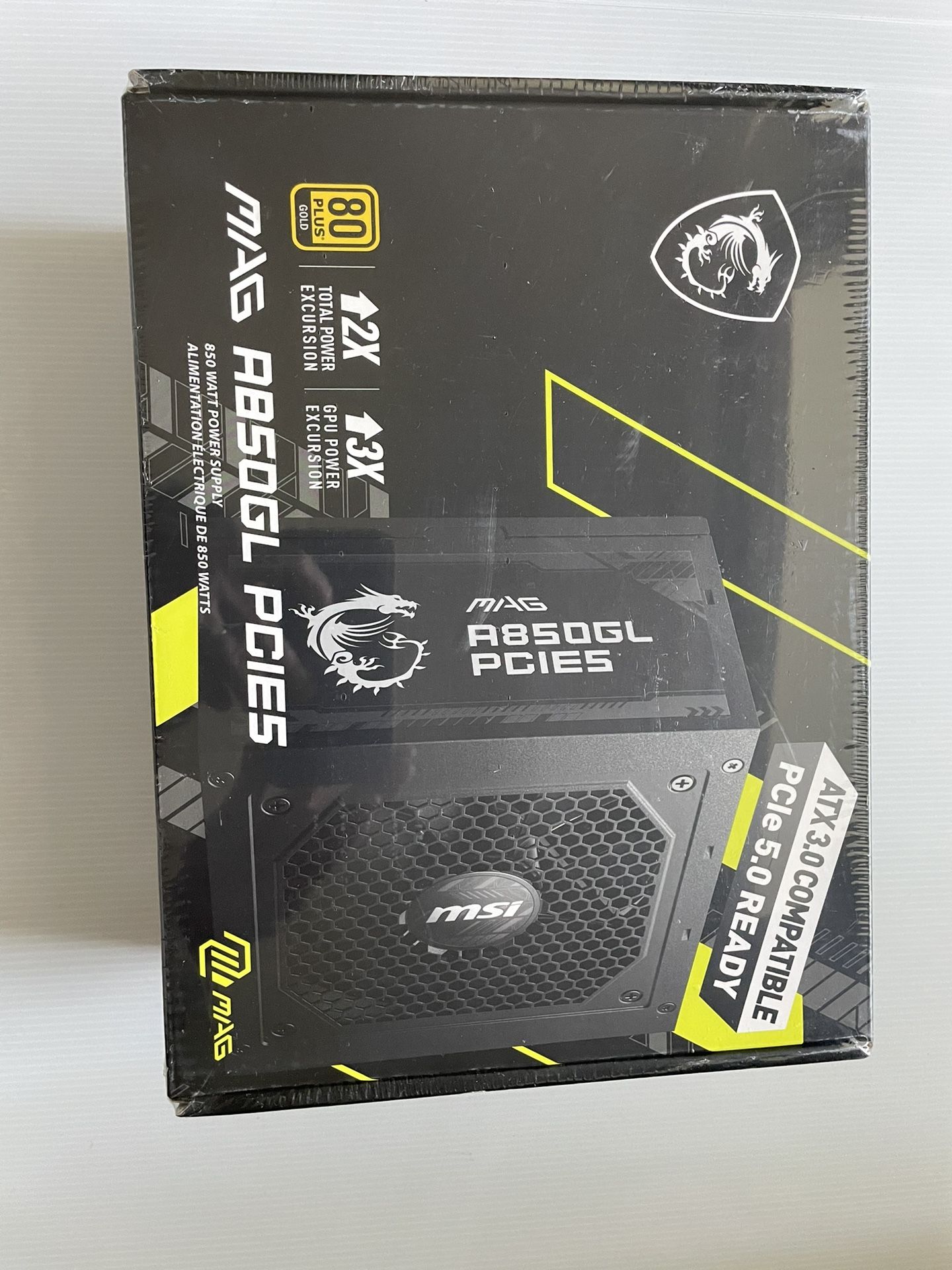 MSI - MAG A850GL PCIE5 850W ATX 3.0&PCIe 5.0 Ready Full Modular 80 Plus Gold Gaming Power Supply -