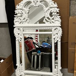 White Vintage Antique Mirror 