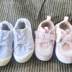 Toddler Girl Shoes Size 6-7 ( 2 For $10)