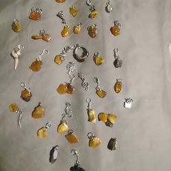 amber pendants other gems and charms 