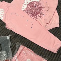 Spider hoodie Light Pink’ Hoodie