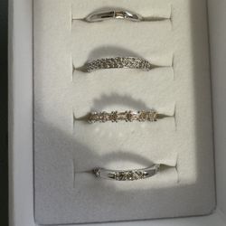 4 Smokey Topaz Rings