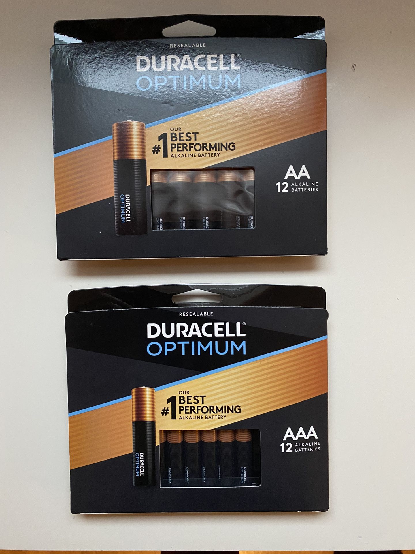 Duracell Optimum 12 pack AA or AAA batteries