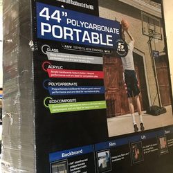 FREE 44" Spaulding polycarbonate portable basketball hoop