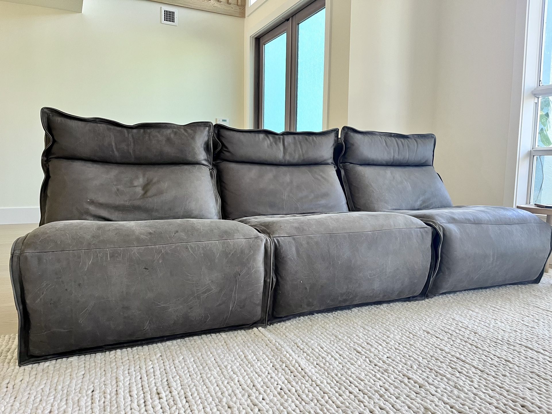 Rowland Leather High-Back Armless Motion Recliner