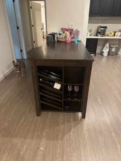 Wood High Top Table/Breakfast Nook & Stools