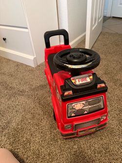Toddler fire truck ride-on toy