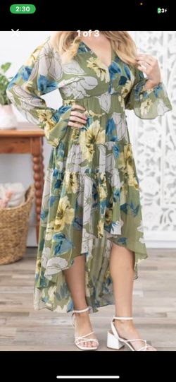 Olive Green Maxi Dress Sm,Med or Lg