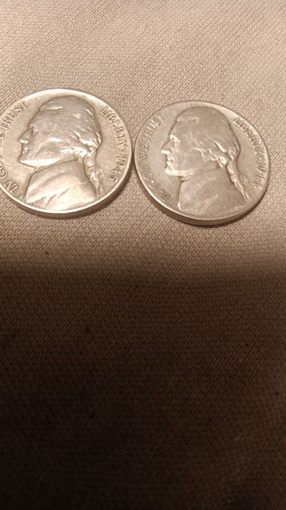 1944 D Nickel 1945 S Nickel