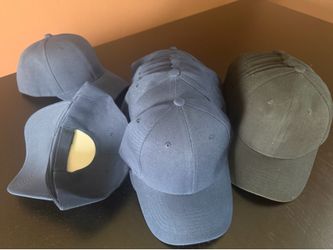 21 black and navy baseball caps Great for Embroidery, HTV & Custom Logos