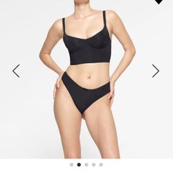 Skims Logo Shine Demi Corset Bra 32C