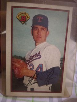 Nolan Ryan autograph baseball card