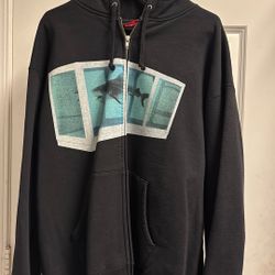 Brand New Supreme Damien Hurst Shark Zip Up Hoodie