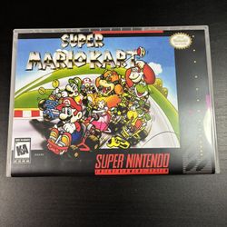 Super Mario Kart for Super Nintendo SNES w/ Custom Case