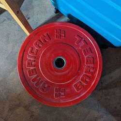 American Barbell 55lb Bumper Plates (Red), Set Of 4