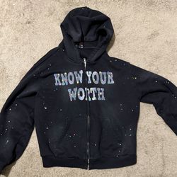 Black Know Your Worth Hoodie