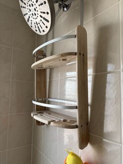Shower Organizer Over Shower head Bamboo