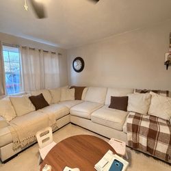 Ivory Sectional Couch 