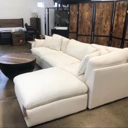 Beige Linen Sofa 4 Piece Sectional 🔥buy Now Pay Later 