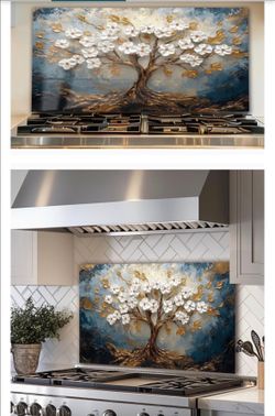 New Tempered Glass Kitchen Backsplash 30x16