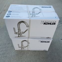 Kohler Capilano Bathroom Faucet Vibrant Brushed Nickel K-R30580-4D-BN