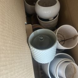 Assorted Box Of Pots
