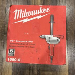 MILWAUKEE'S Electric Drill, 1/2 In, 450 rpm, 7.0A, Red (1660-6)
