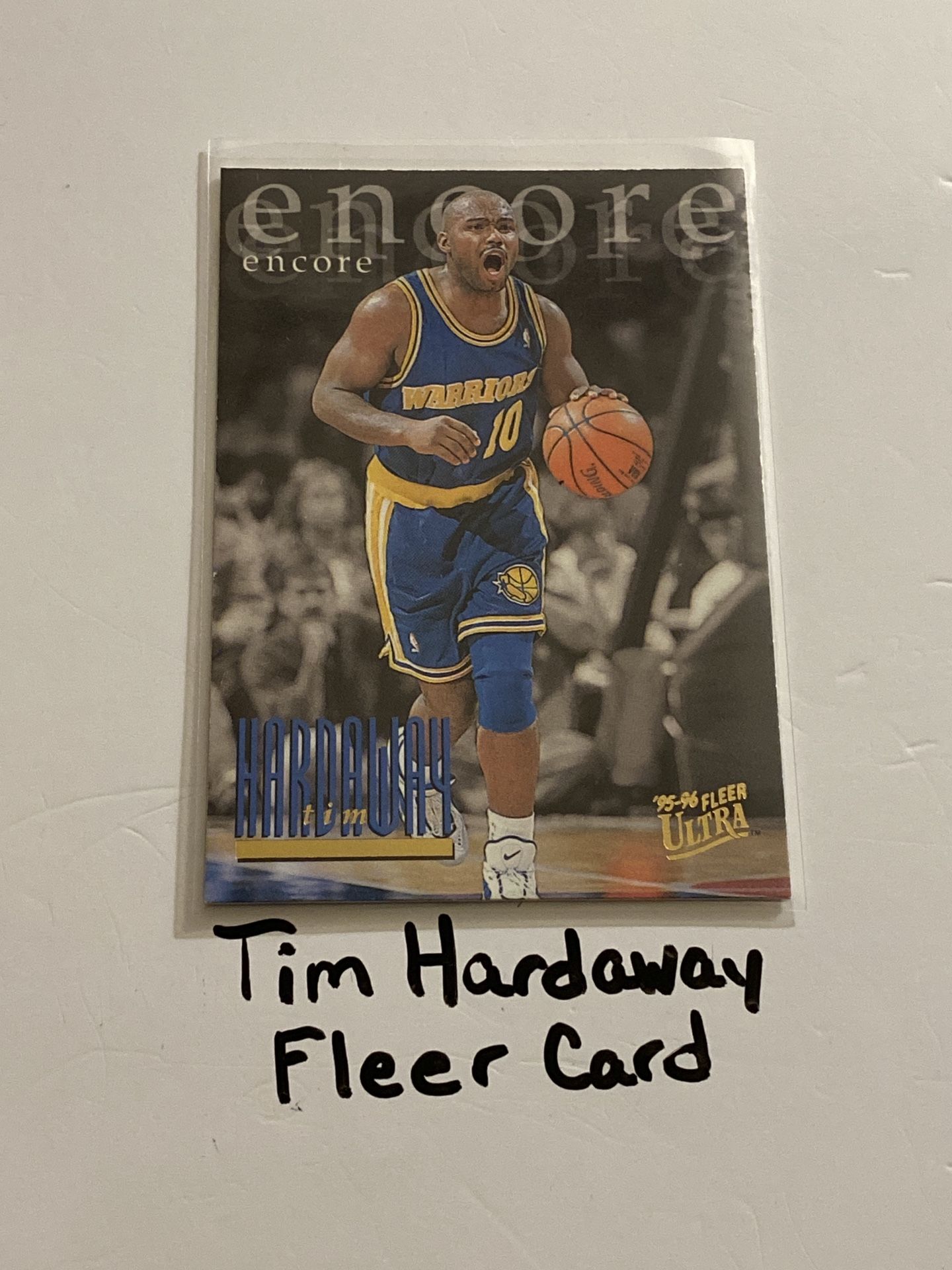 Tim Hardaway Golden State Warriors Hall of Fame Guard Fleer Card.