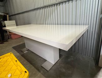 Large white dining dining table