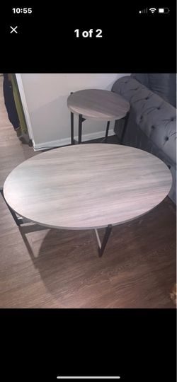 Round Coffee Table and Side Table Set