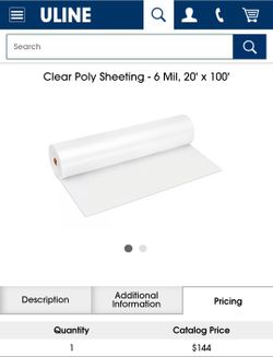 Plastic 6 Mil Polyethylene.