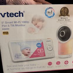 V-Tec 5” smart WiFi 1080p pan and tilt baby monitor.