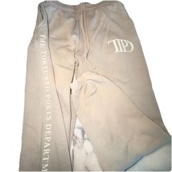 Taylor Swift TTPD Sweatpants Medium Tortured Poets Department Joggers Natural M