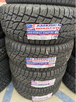 265/65/17 AMERICAN AT 4 NEW TIRES INSTALLED ✅ INSTALADAS ✅