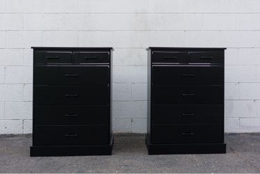 Black cabinets