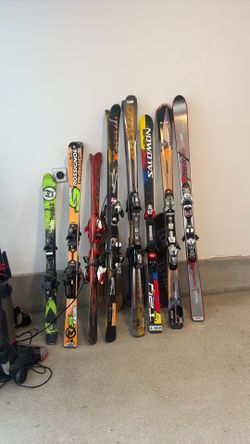 Mixed Ski Lot - 7 Pairs of Used Skis